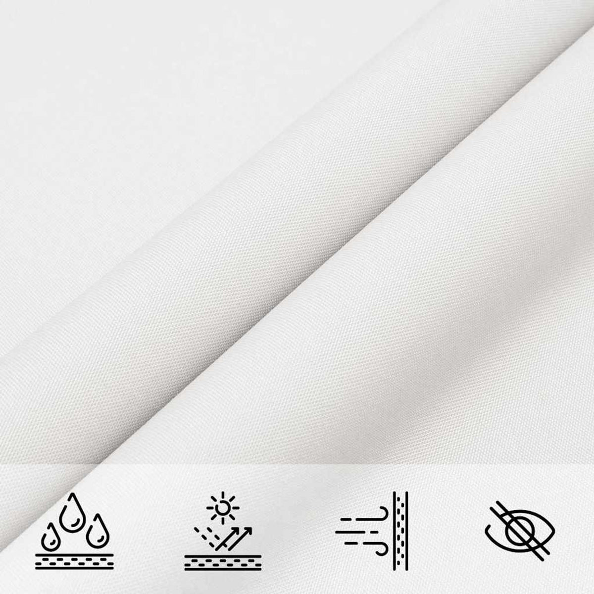 Sunshade Sail Oxford Fabric White Water Resistant UV Resistant 300 x 300 cm