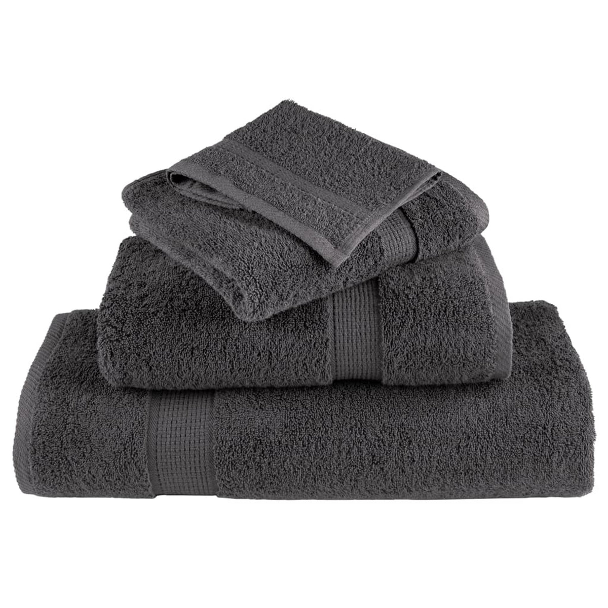 Towel Cotton Anthracite 50 x 30 cm Bathroom Bath Linen Home Towels 2 Variant 2
