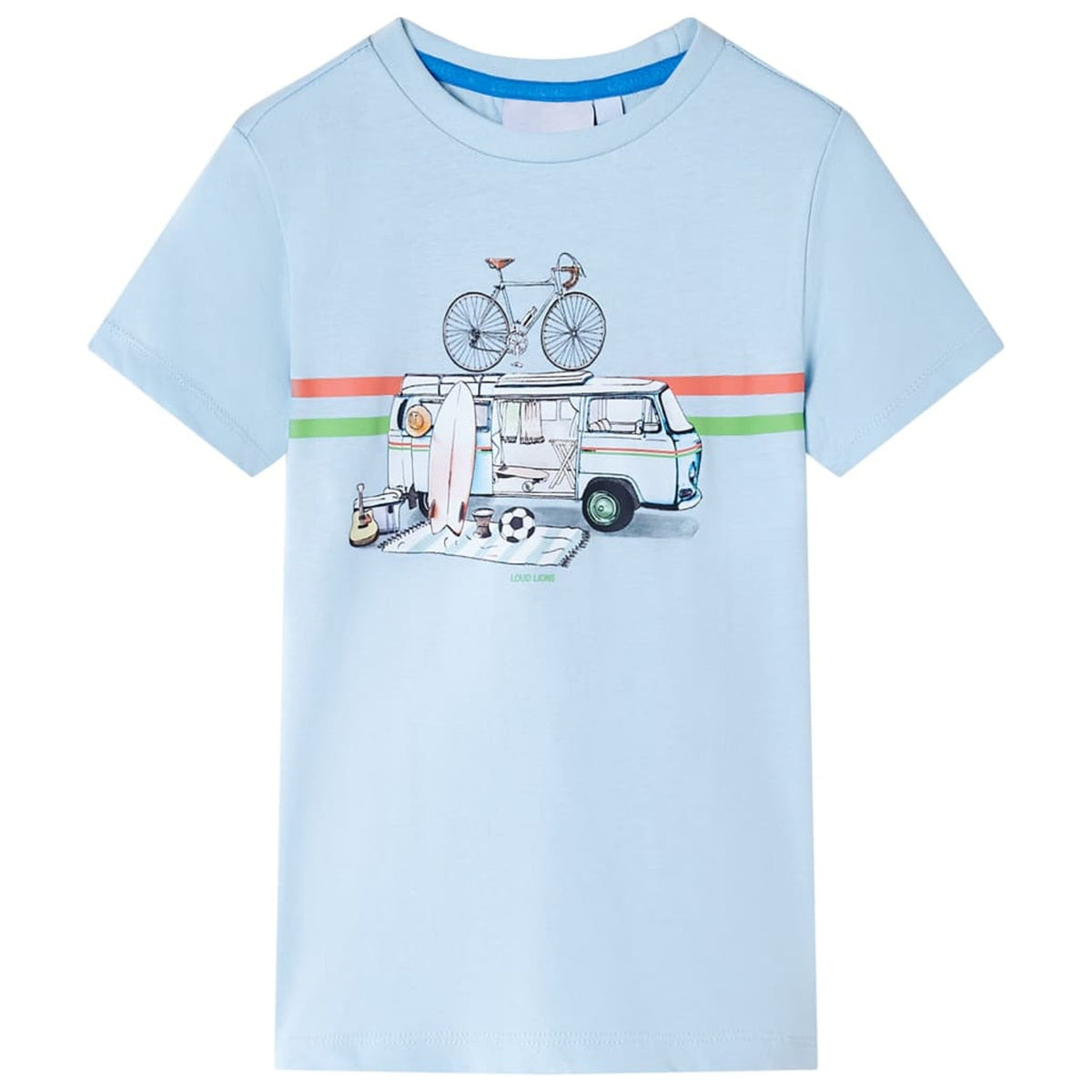 Kids T-Shirt Cotton Light Blue 128 Children's Top Kids Clothing Kids Variant 4