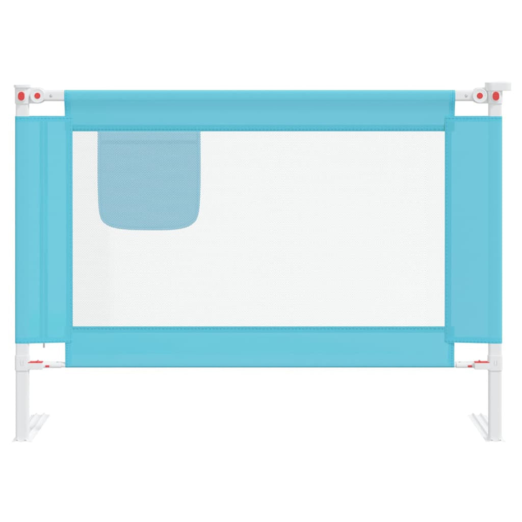 Toddler Safety Bed Rail Fabric (100% Polyester) Blue 90 x 25 x 95 cm Bedguard