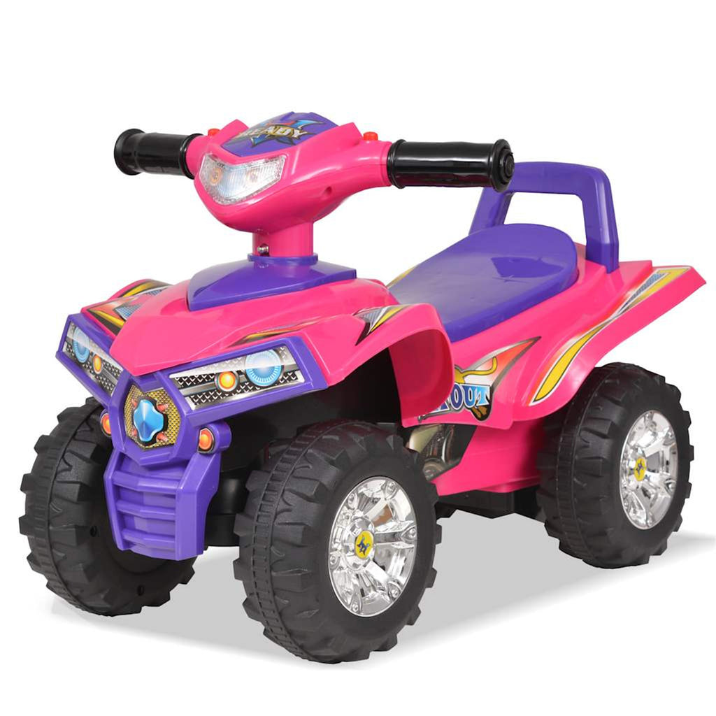 Children'S Ride-On Atv Plastic Pink With Storage 60 x 38 x 42 cm Push Sound