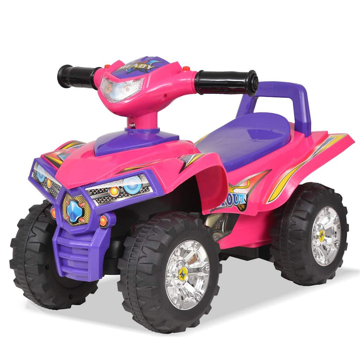 Children'S Ride-On Atv Plastic Pink With Storage 60 x 38 x 42 cm Push Sound