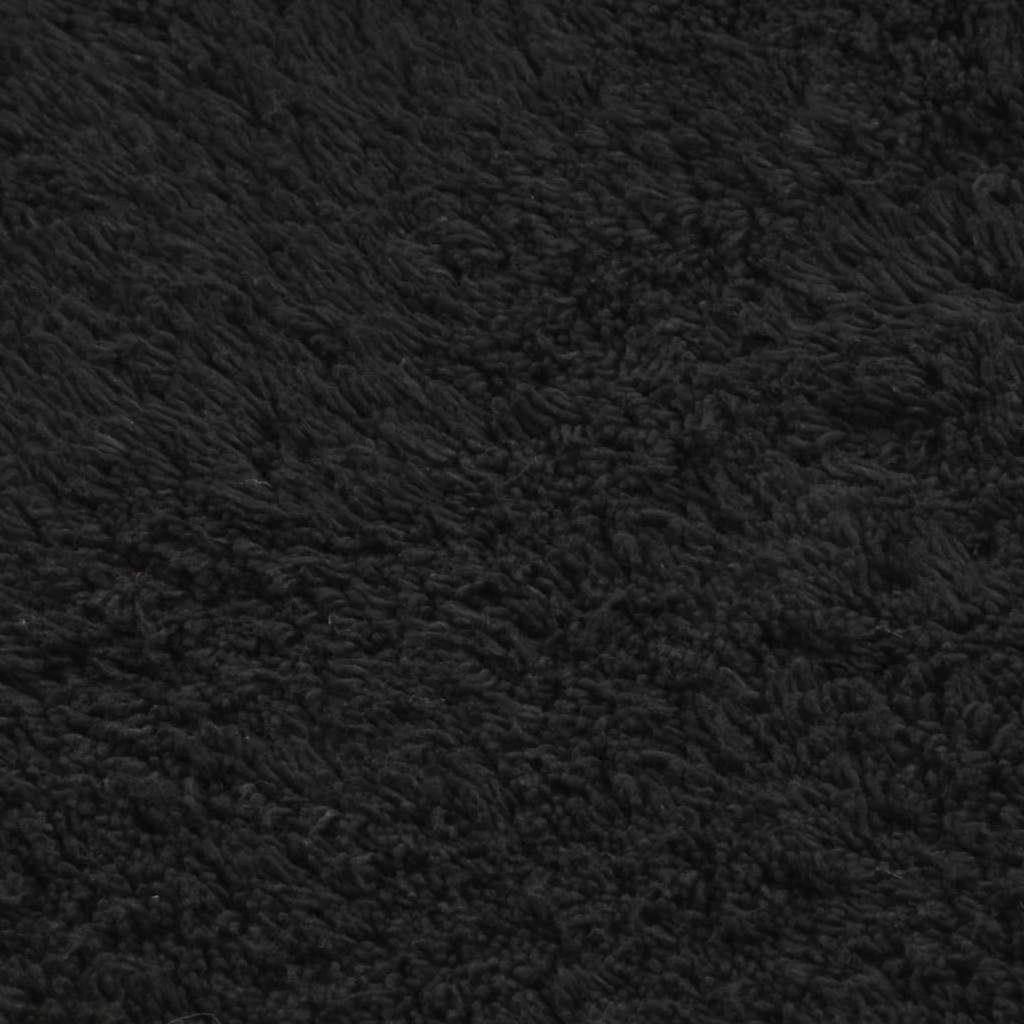 Bathroom Mat Cotton Anthracite 78 x 50 cm Floor Mat Home Non Slip Bath Mat