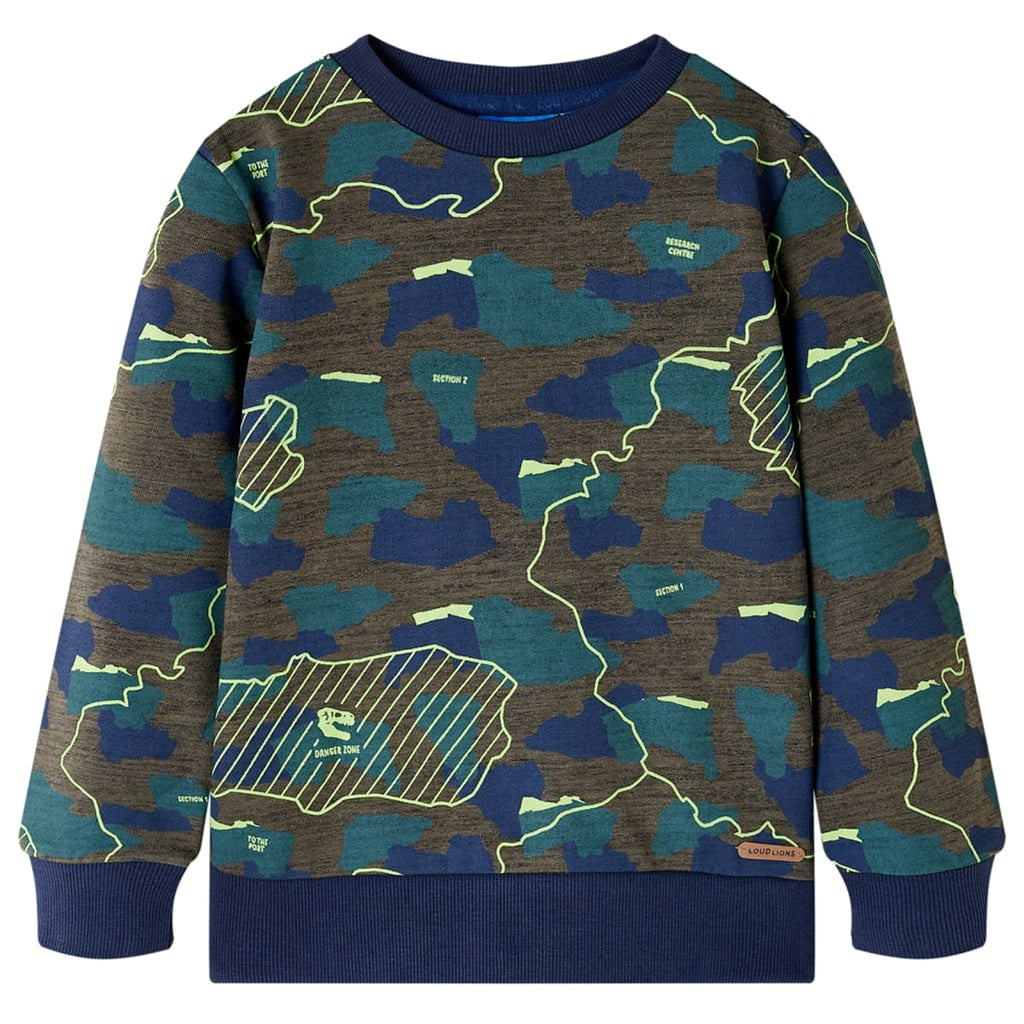 Sweatshirt Cotton Dark Khaki Melange 140 Kids Clothing Children's Top Kids