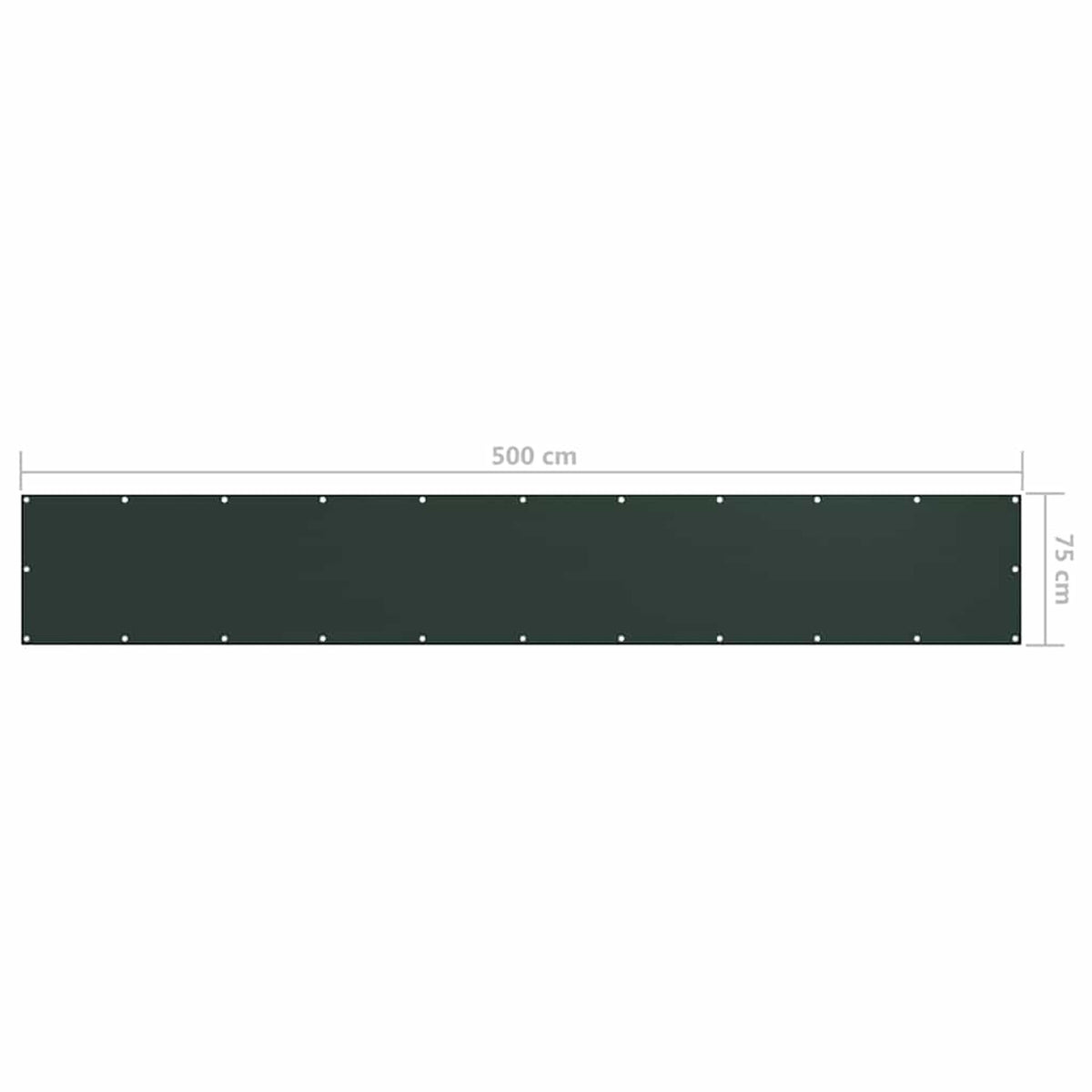 Balcony Screen Dark Oxford Fabric Dark Green Waterproof UV Resistant 75 x 500