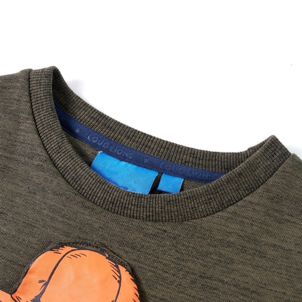 Sweatshirt Cotton Dark Khaki Melange 104 Kids Clothing Children's Top Kids