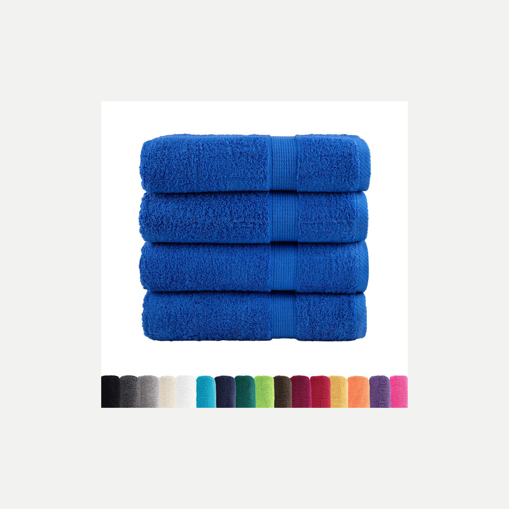 Towel Cotton Blue 140 x 70 cm Bathroom Bath Linen Home Towels 4 pcs Variant 2