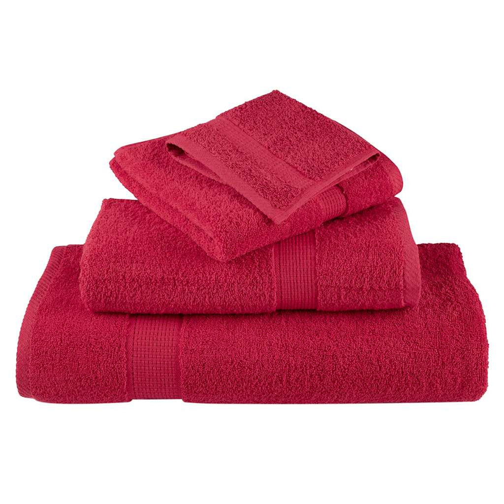 Towel Cotton Red 200 x 80 cm Bathroom Bath Linen Home Towels 10 pcs Variant 2
