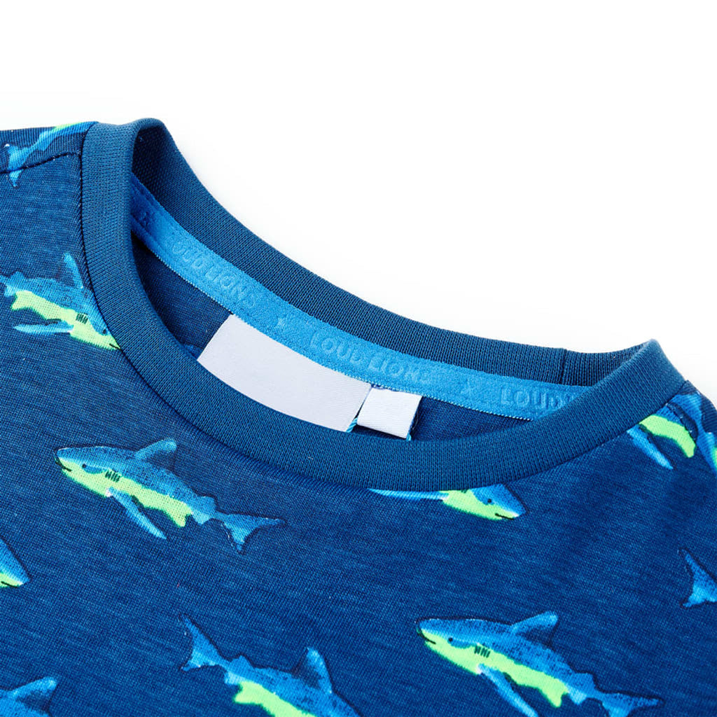 Kids T-Shirt Cotton Dark Blue 92 Children's Top Kids Clothing Kids Variant 4