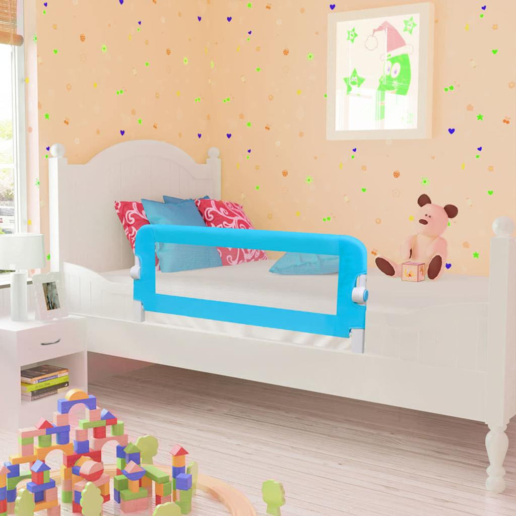 Toddler Safety Bed Rail Polyester Blue 102 x 36.5 x 42 cm Child Bed Guard 5x42cm