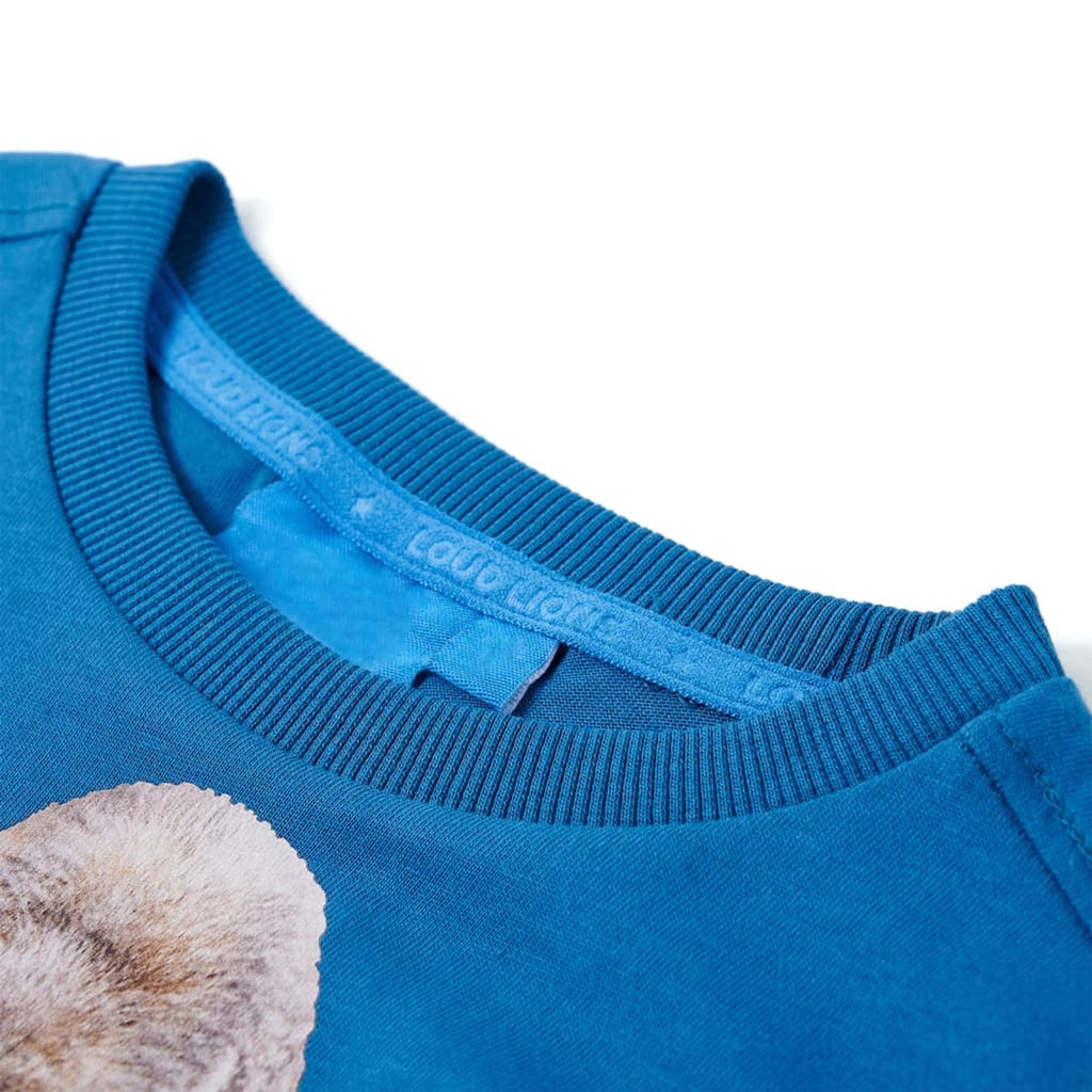 Kids T-Shirt Cotton Petrol 128 Children's Top Kids Clothing Kids Wear Kids'
