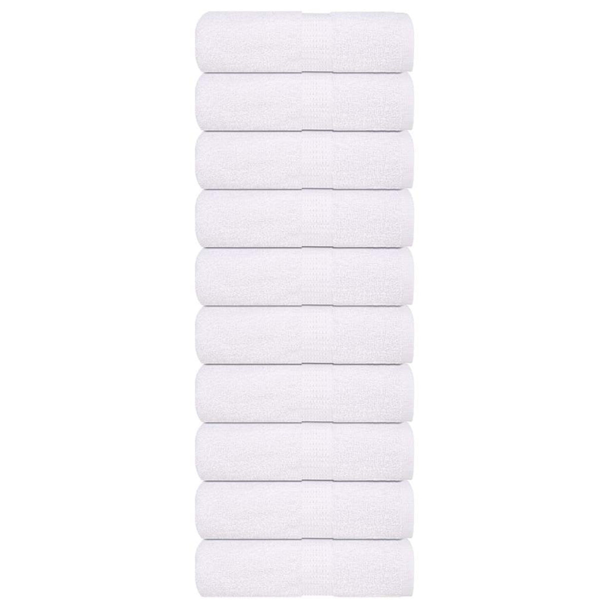 Towel Cotton White 30 x 30 cm Bathroom Bath Linen Home Towels 10 pcs Wash