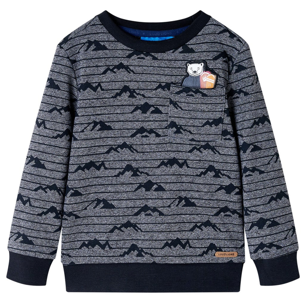Sweatshirt Cotton Navy Melange 104 Kids Clothing Children's Top Kids Variant 4