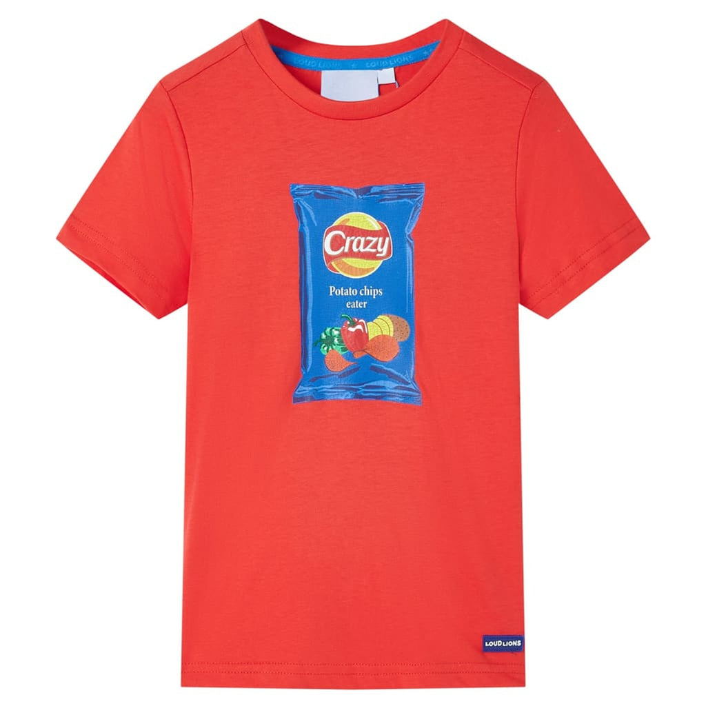 Kids T-Shirt Cotton Red 140 Children's Top Kids Clothing Kids Wear Variant 2