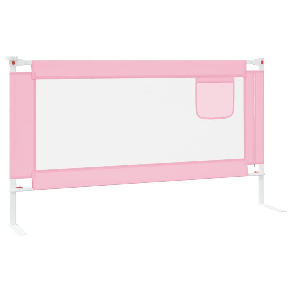 Toddler Safety Bed Rail Fabric (100% Polyester) Pink 150 x 25 x 95 cm Bedguard