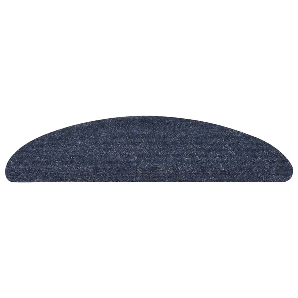 Stair Mats Self-Adhesive Needle Felt Fabric (95%Pes Blue 56 x 17 x 3 cm 15 pcs