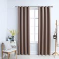 Blackout Curtain Polyester Taupe 140 x 245 cm Window Dressing Home Furnishings