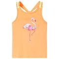 Kids'Tank Top Bright Cotton Bright Orange 128 Kids Clothing Children's Wear