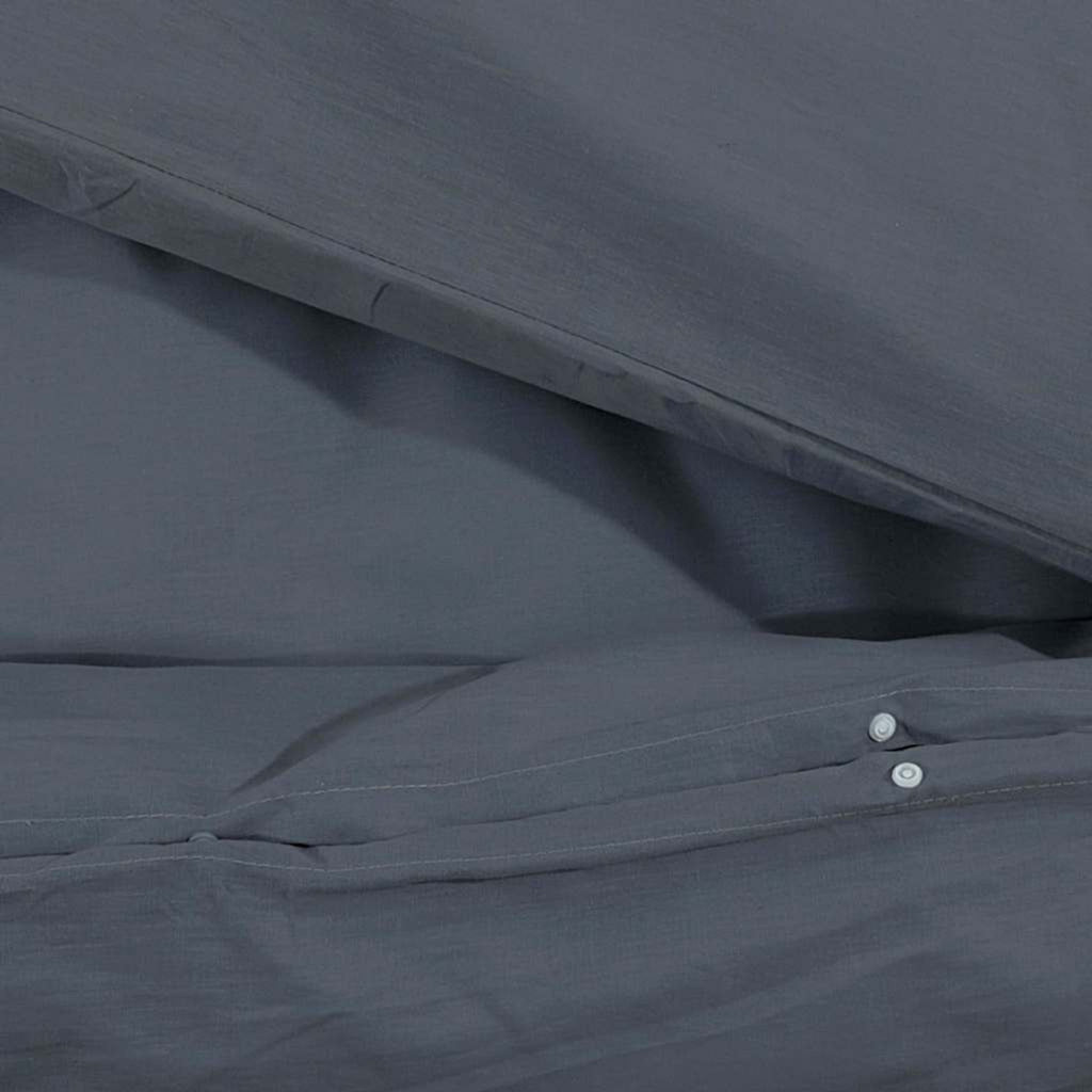 Duvet Cover Cotton Anthracite 200 x 140 cm Bedding Bed Linen Bedroom Variant 3