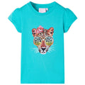 Kids T-Shirt Cotton Mint 128 Children's Top Kids Clothing Kids Wear Kids' Tops