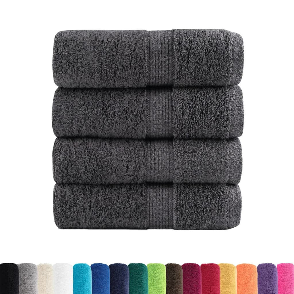 Towel Cotton Anthracite 30 x 30 cm Bathroom Bath Linen Home Towels 4 Variant 2