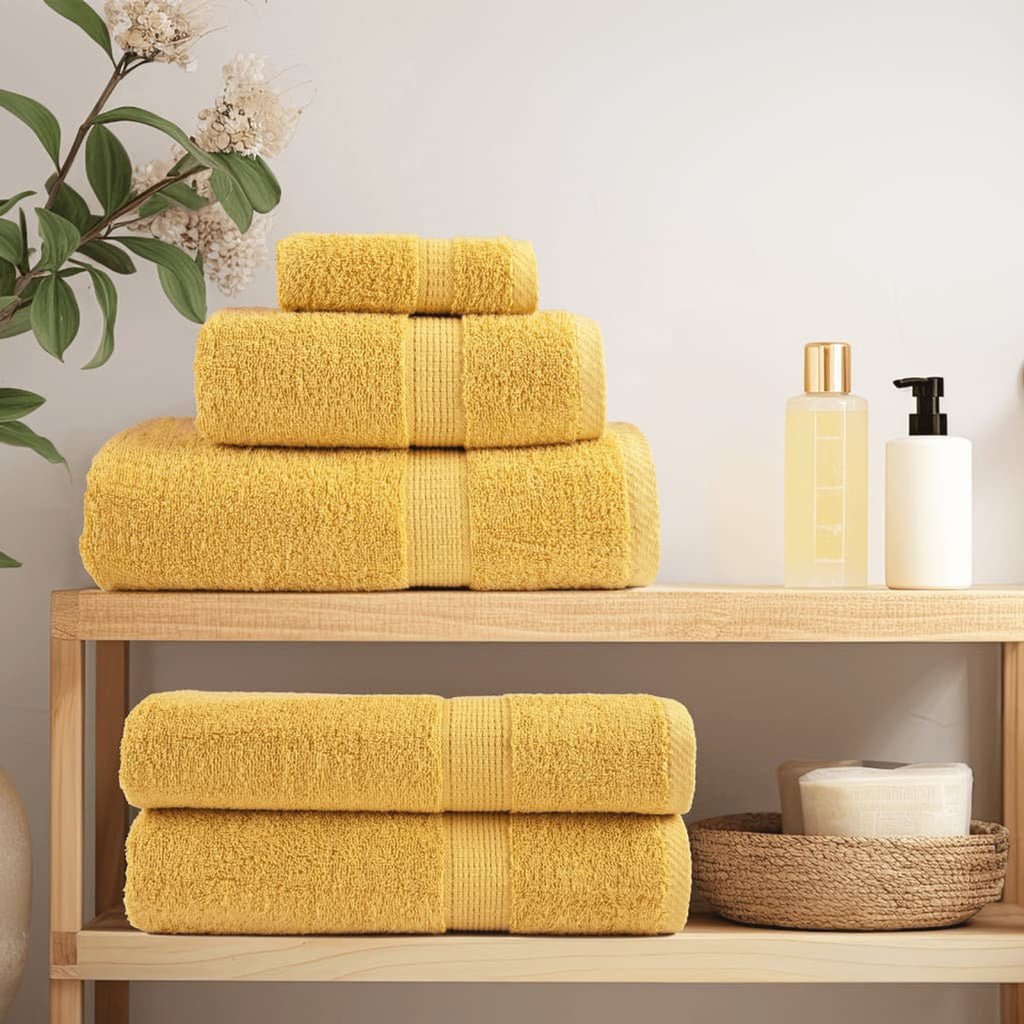 Towel Cotton Gold 30 x 30 cm Bathroom Bath Linen Home Towels 4 pcs Variant 2