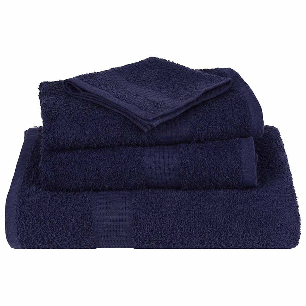 Towel Cotton Navy Bue 15 x 21 cm Bathroom Bath Linen Home Bath Towels &