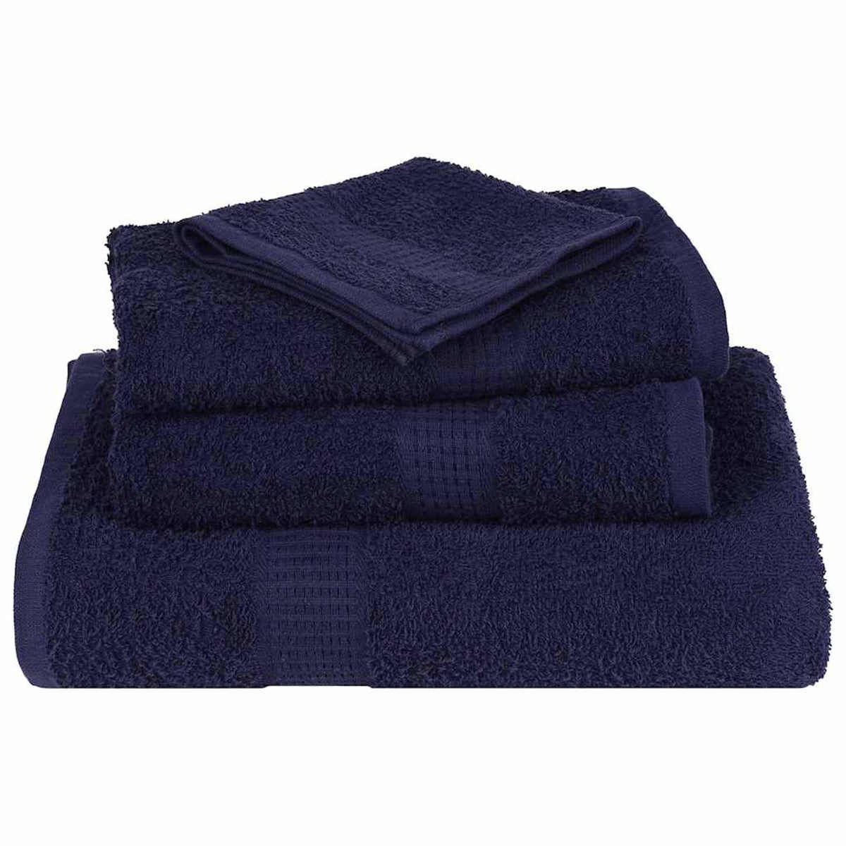 Towel Cotton Navy Bue 15 x 21 cm Bathroom Bath Linen Home Bath Towels &