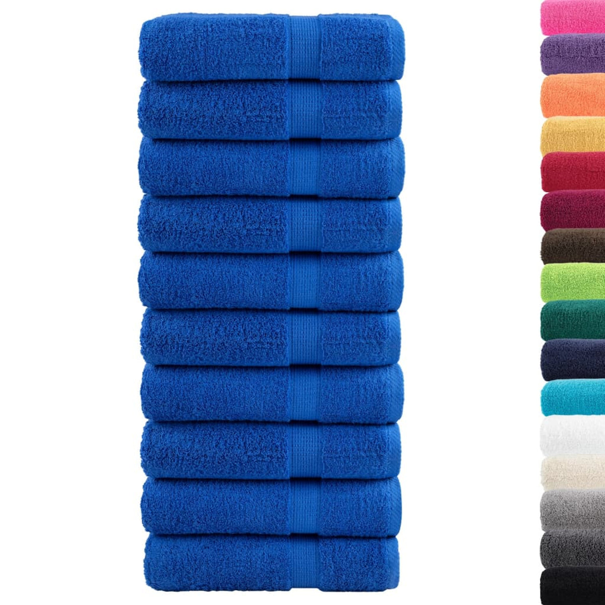 Towel Cotton Blue 100 x 50 cm Bathroom Bath Linen Home Towels 10 pcs Variant 2