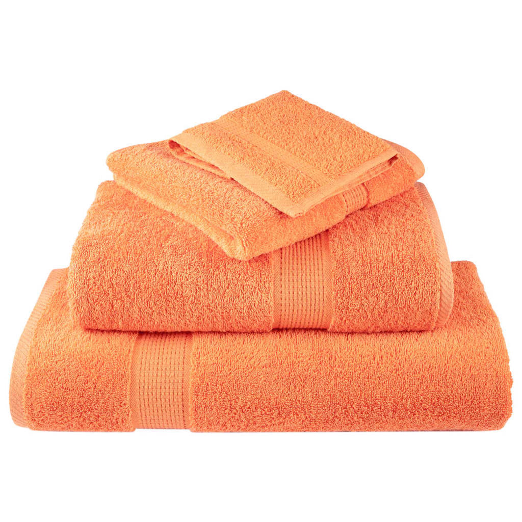 Towel Cotton Orange 50 x 30 cm Bathroom Bath Linen Home Towels 10 pcs Guest