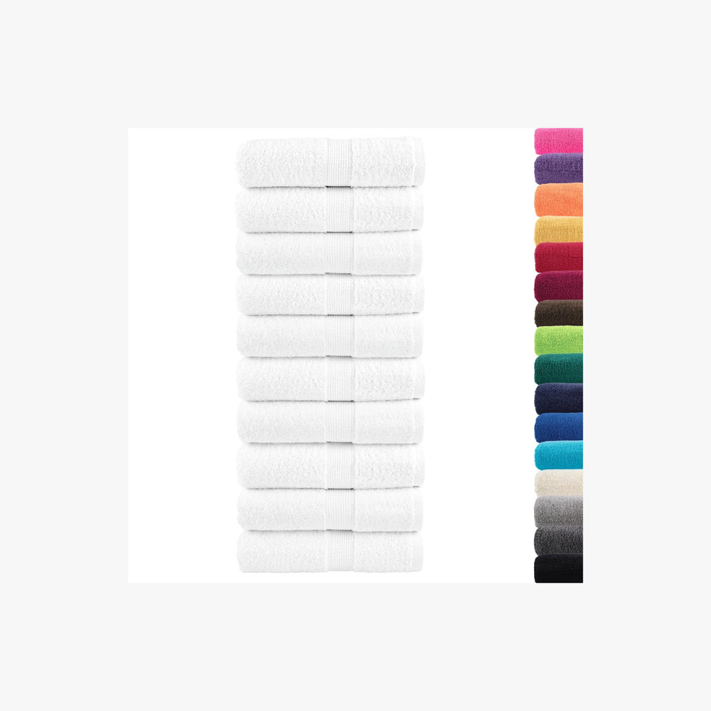 Towel Cotton White 50 x 30 cm Bathroom Bath Linen Home Towels 50 pcs Variant 2