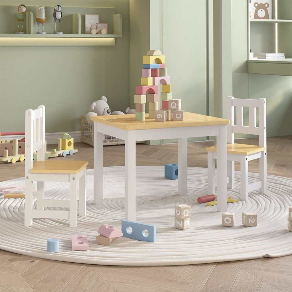 Table Mdf White 60 x 50 x 48 cm Furniture Home Dining Baby Toddler Variant 2