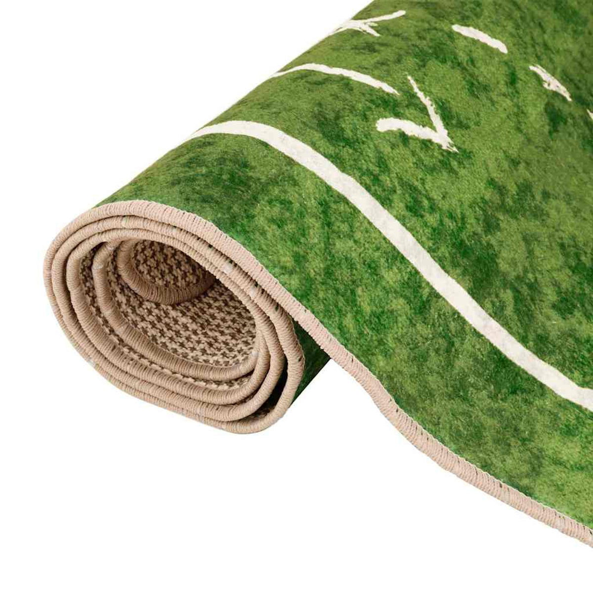 Rug Polyester Green 160 x 0.4 x 230 cm Floor Mat Home Decor Floor Covering