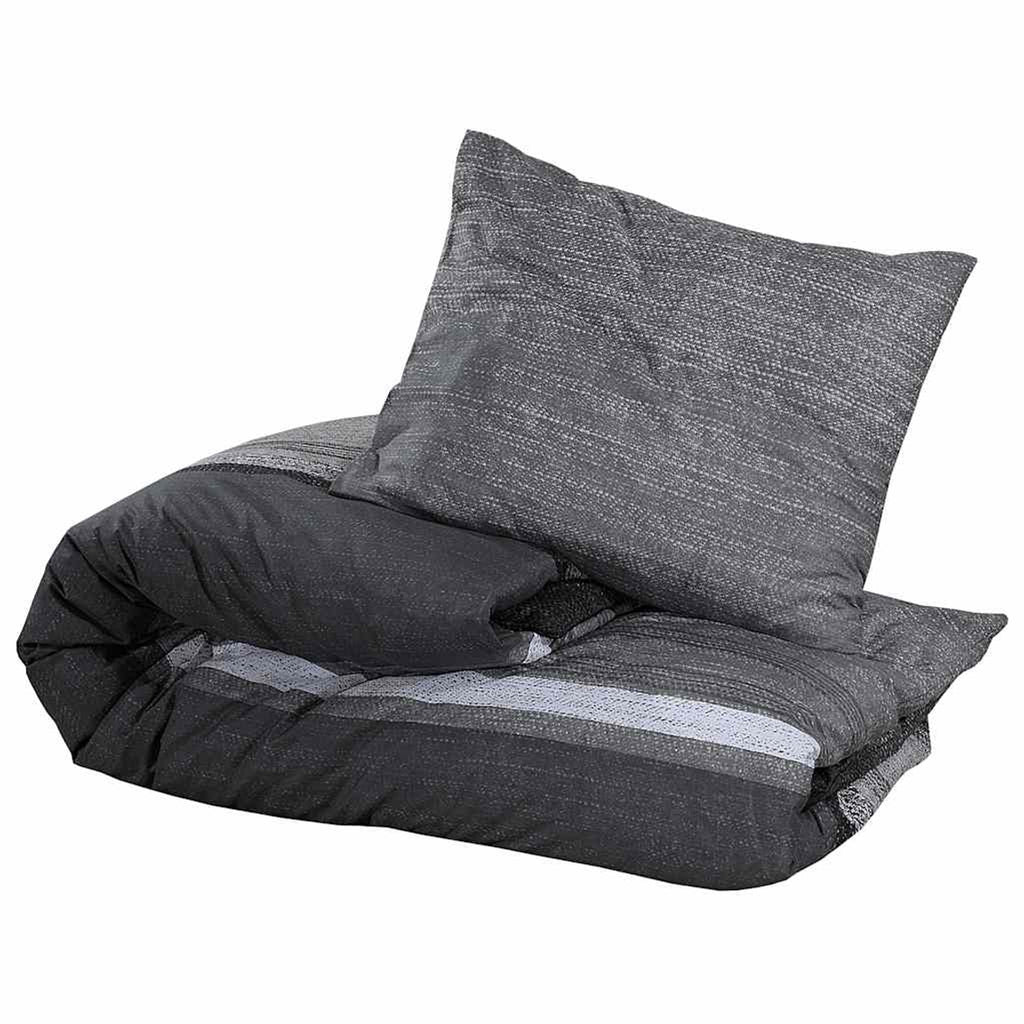Duvet Cover Cotton Dark Grey 200 x 200 cm Bedding Bed Linen Bedroom Variant 6