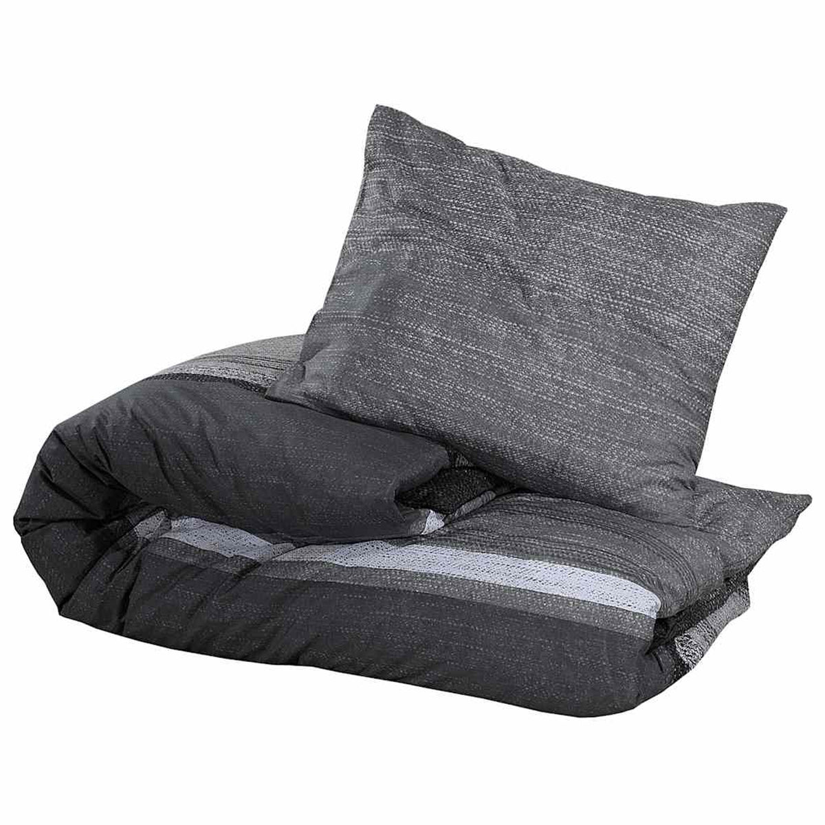 Duvet Cover Cotton Dark Grey 200 x 200 cm Bedding Bed Linen Bedroom Variant 6