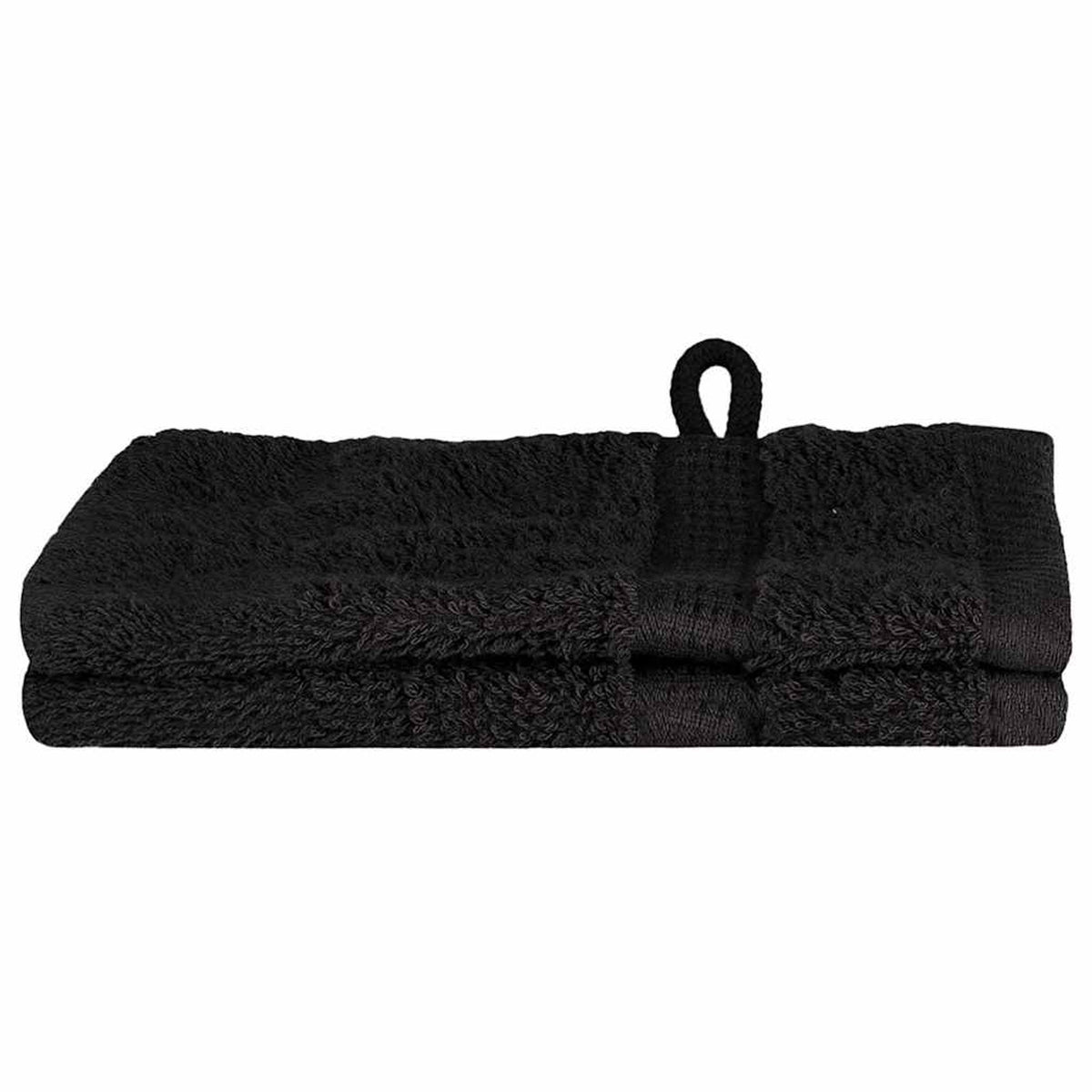 Towel Cotton Black 15 x 21 cm Bathroom Bath Linen Home Towels 2 pcs Guest
