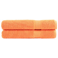 Towel Cotton Orange 200 x 100 cm Bathroom Bath Linen Home Towels 2 pcs SOLUND