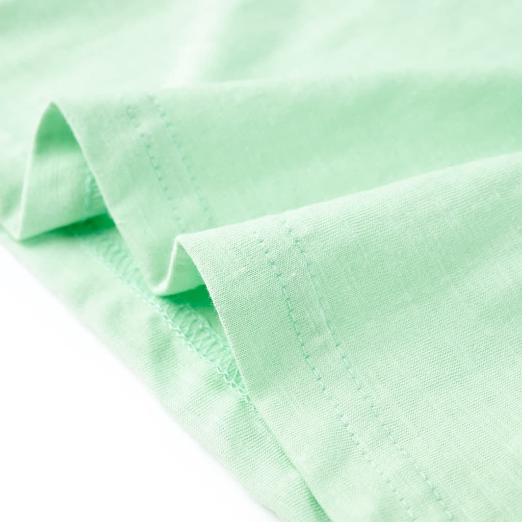Kids T-Shirt Combed Cotton Light Green 128 Children's Top Kids Clothing 128
