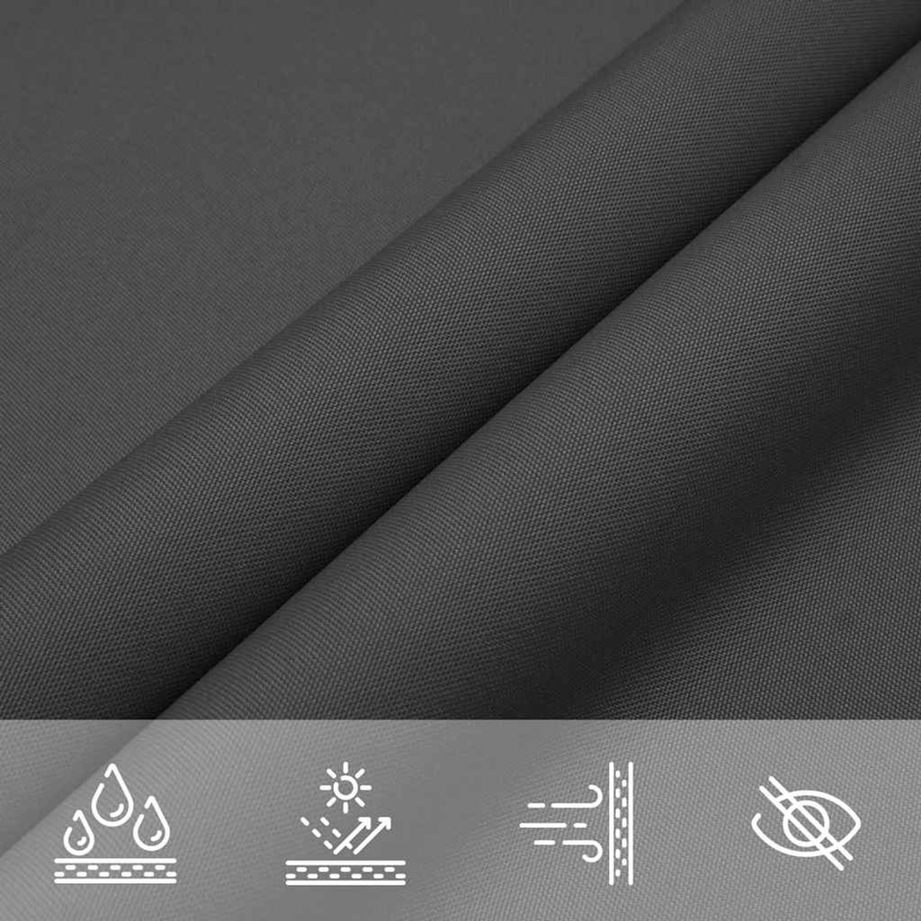 Sunshade Sail Oxford Fabric Anthracite Water Resistant UV Resistant 400 x 700