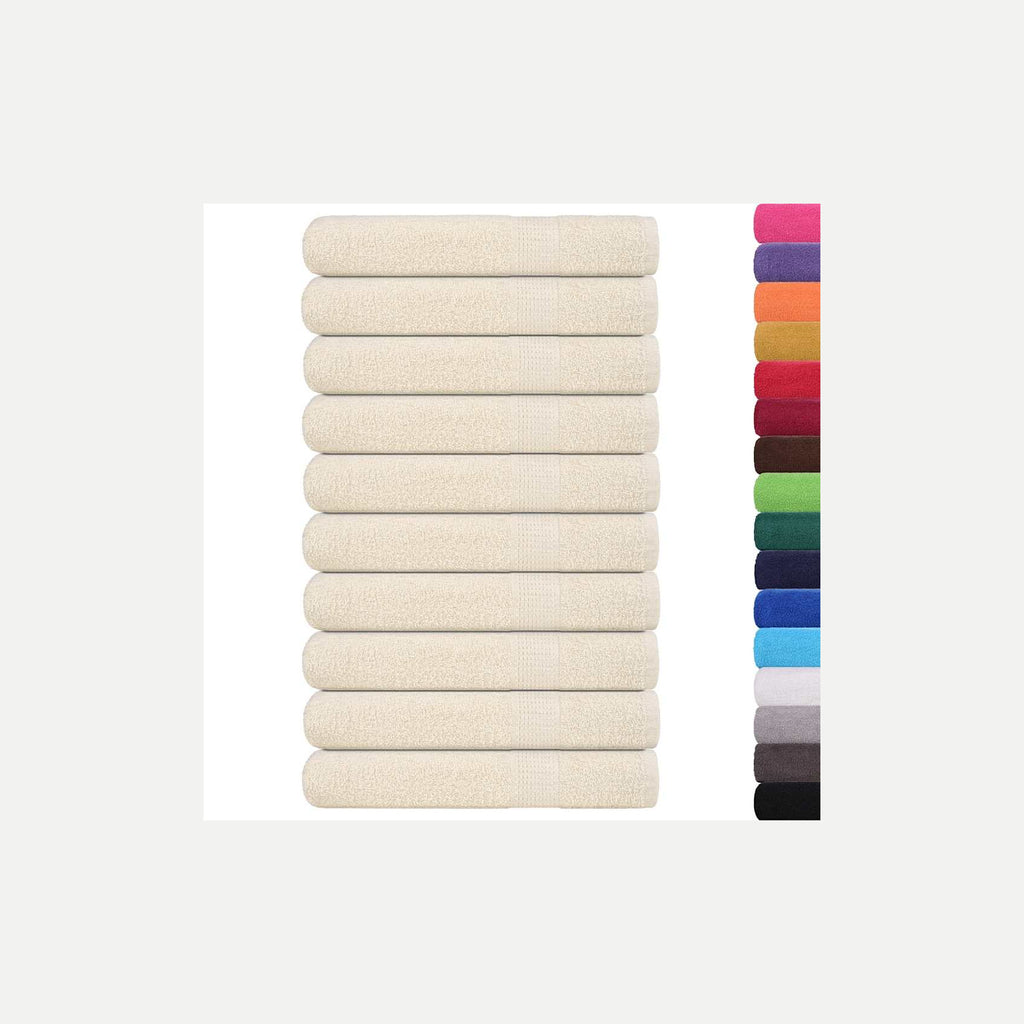 Towel Cotton Cream 200 x 100 cm Bathroom Bath Linen Home Towels 10 pcs FROGN