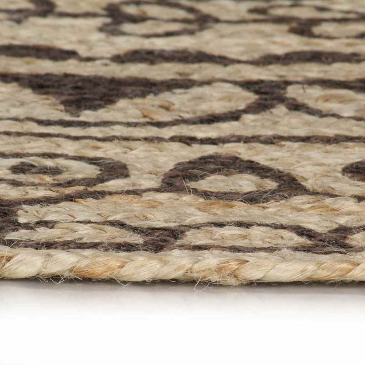 Rug Braided Jute Natural 150 x 150 cm Floor Mat Home Decor Floor Variant 2