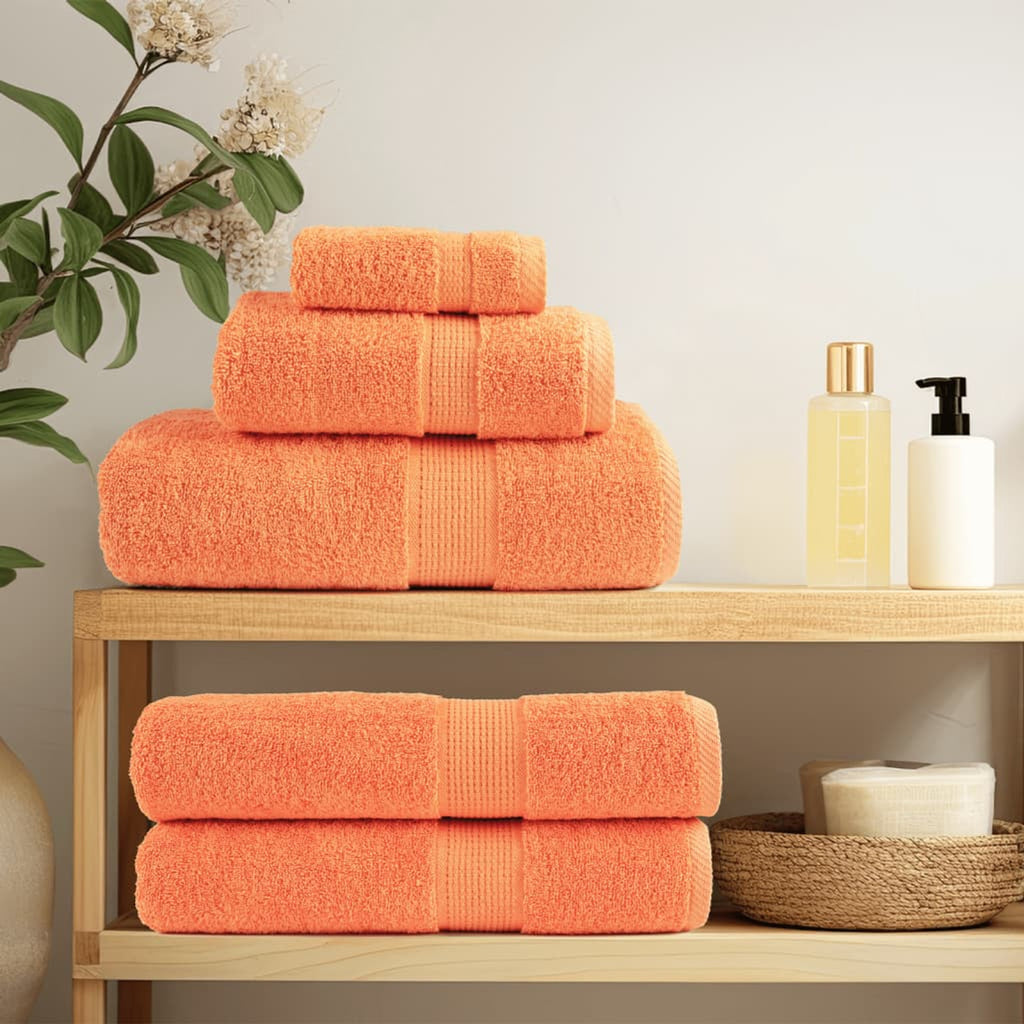 Towel Cotton Orange 150 x 100 cm Bathroom Bath Linen Home Towels 2 Variant 2