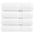 Towel Cotton White 140 x 70 cm Bathroom Bath Linen Home Towels 4 pcs Variant 2