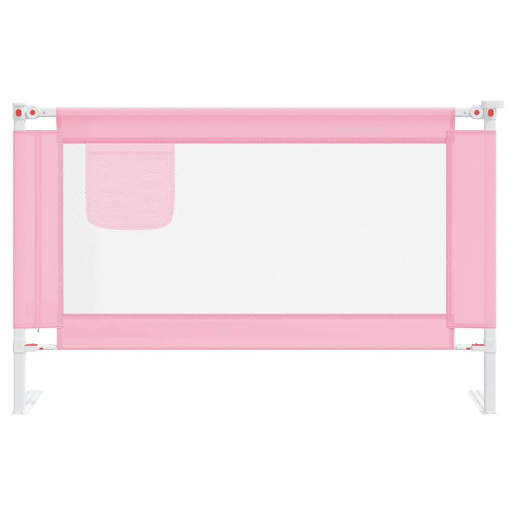 Toddler Safety Bed Rail Fabric (100% Polyester) Pink 120 x 25 x 95 cm Bedguard