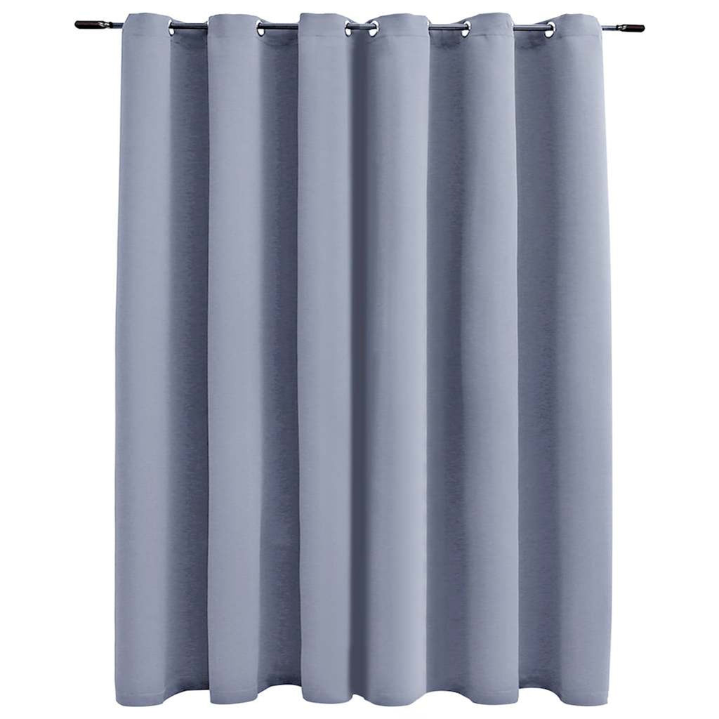 Blackout Curtain Polyester Grey 290 x 245 cm Window Dressing Home Furnishings