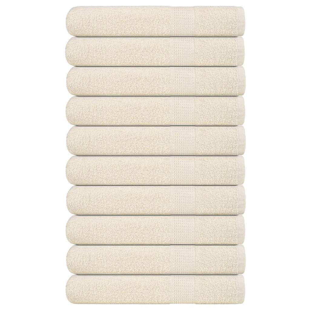 Towel Cotton Cream 200 x 100 cm Bathroom Bath Linen Home Towels 10 pcs FROGN