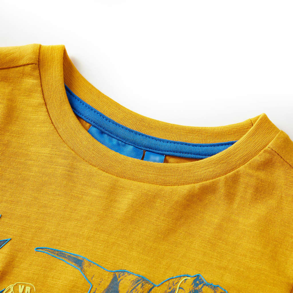 Kids T-Shirt Cotton Ochre 116 Children's Top Kids Clothing Kids Wear Variant 3