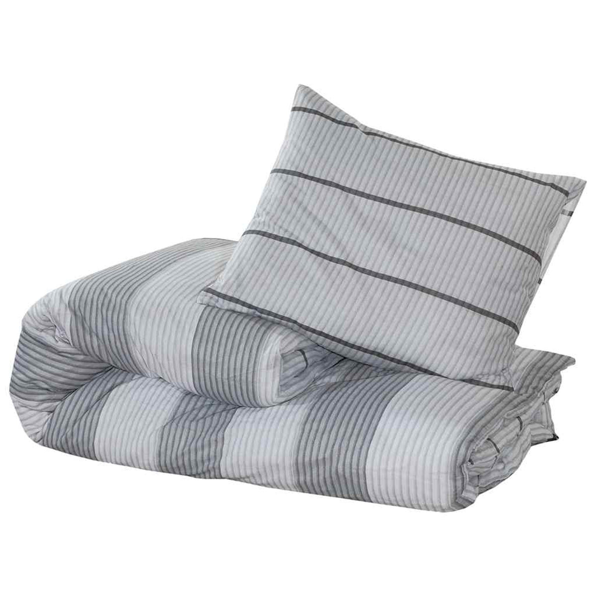 Duvet Cover Cotton Grey 220 x 225 cm Bedding Bed Linen Bedroom Quilt Variant 3