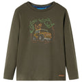Kids T-Shirt Cotton Khaki 128 Children's Top Kids Clothing Kids Wear Variant 6