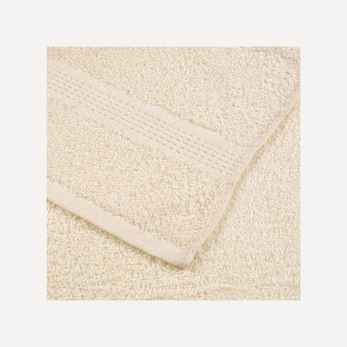 Towel Cotton Cream 200 x 80 cm Bathroom Bath Linen Home Towels 2 pcs Sauna
